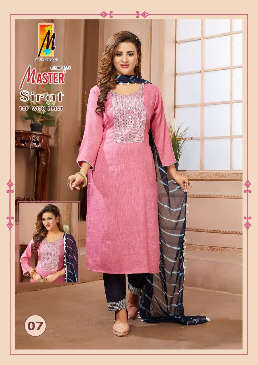 Master Sirat Fancy Kurti Bottom With Dupatta On Wholesale