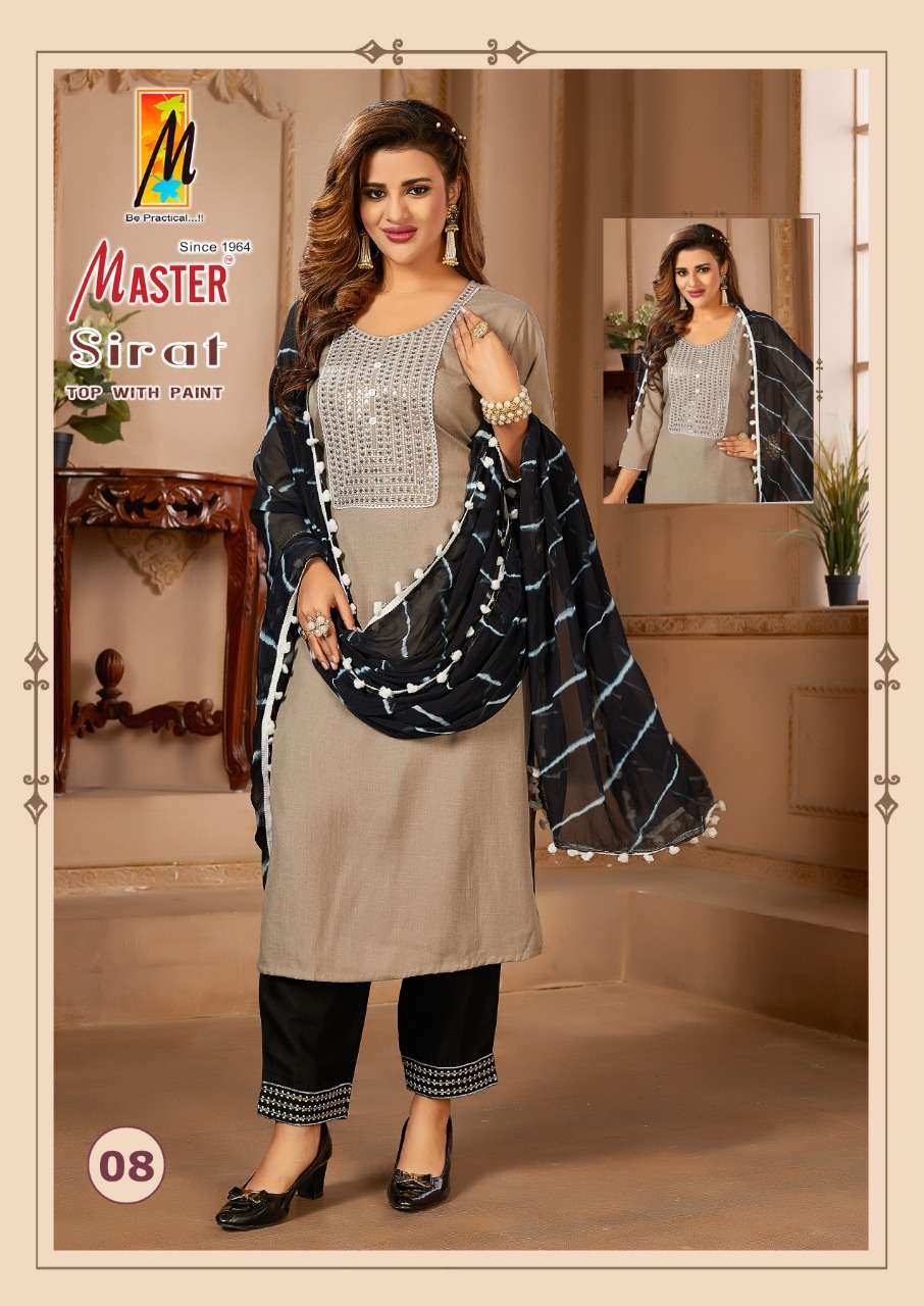 Master Sirat Fancy Kurti Bottom With Dupatta On Wholesale
