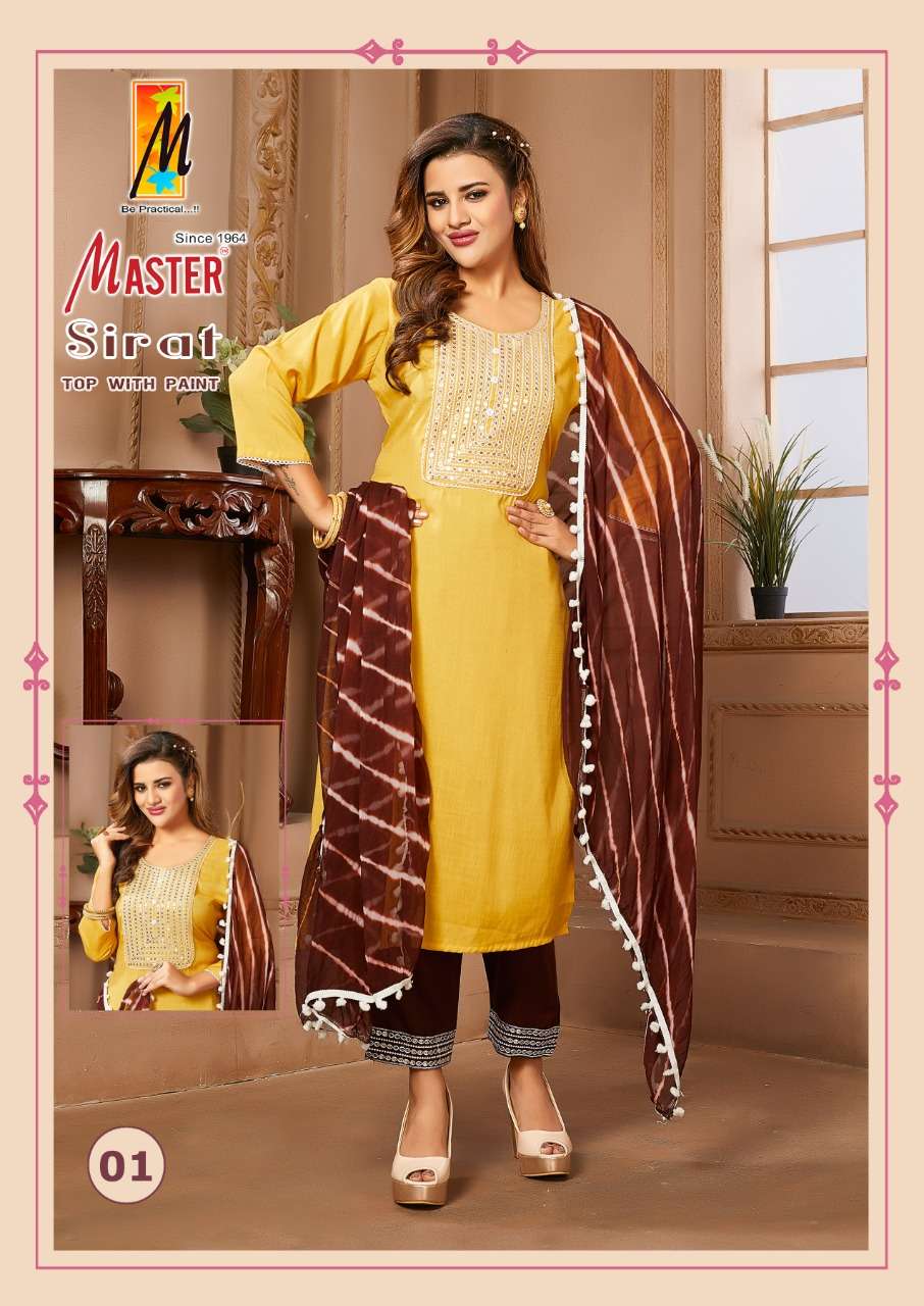 Master Sirat Fancy Kurti Bottom With Dupatta On Wholesale