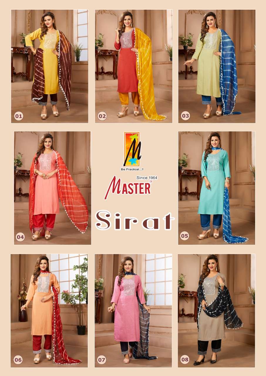 Master Sirat Fancy Kurti Bottom With Dupatta On Wholesale