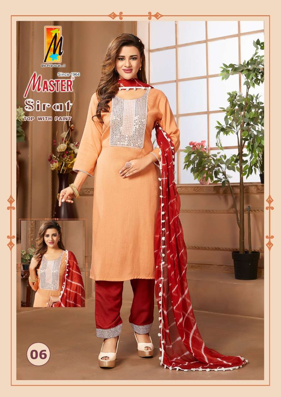 Master Sirat Fancy Kurti Bottom With Dupatta On Wholesale