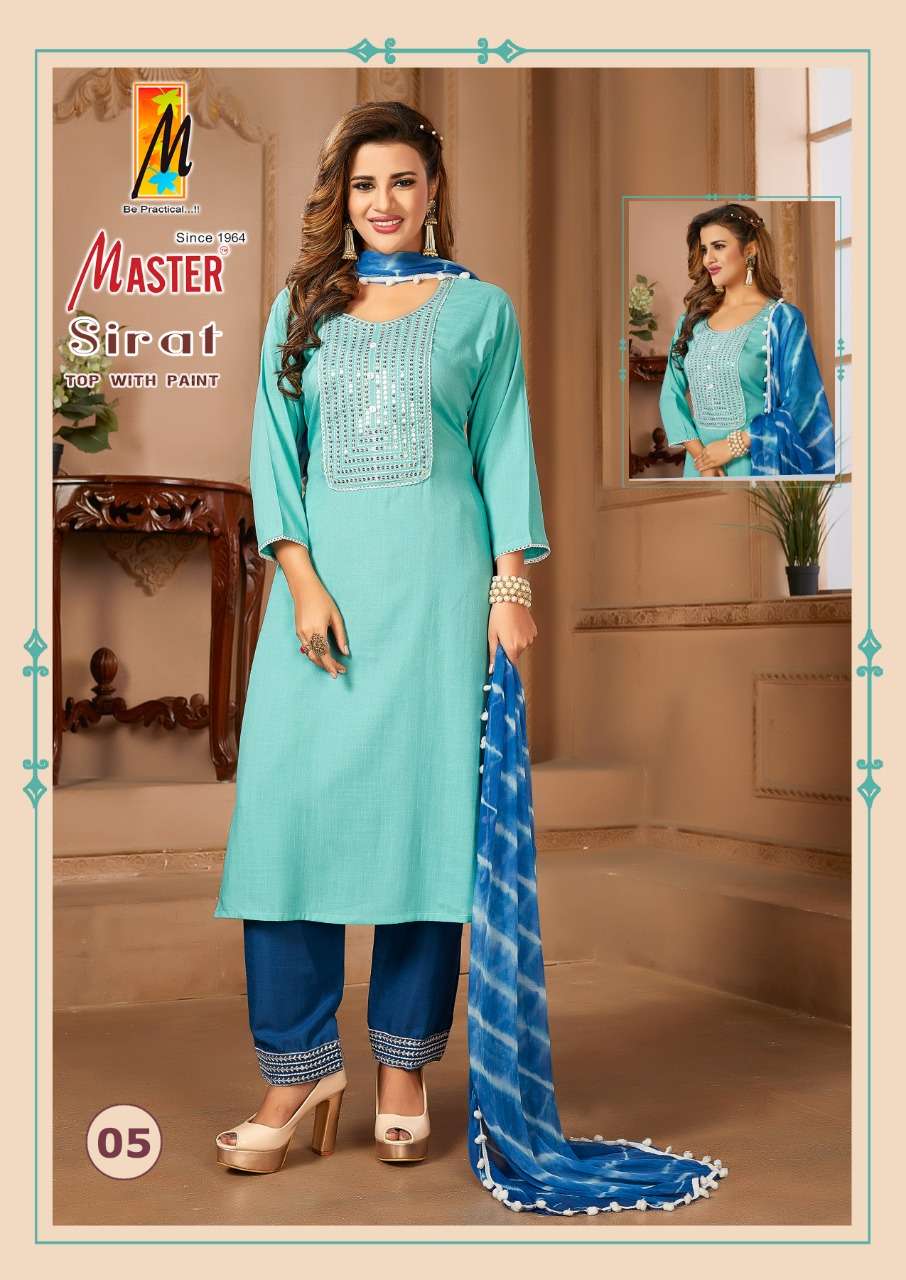 Master Sirat Fancy Kurti Bottom With Dupatta On Wholesale