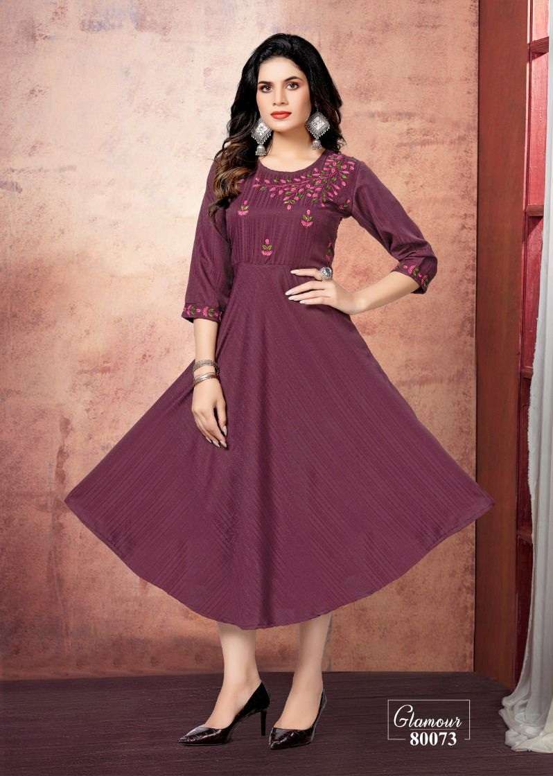 Mayra Glamour Fancy Bombay Viscose Fabric With Embroidery Work On Wholesale