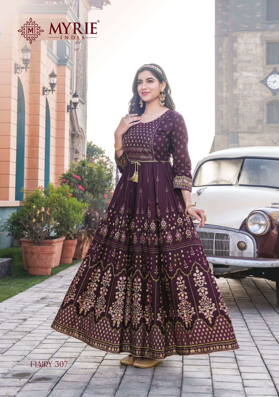 Mayrie India Flairy Vol-3 Stylish Printed Gown On Wholesale