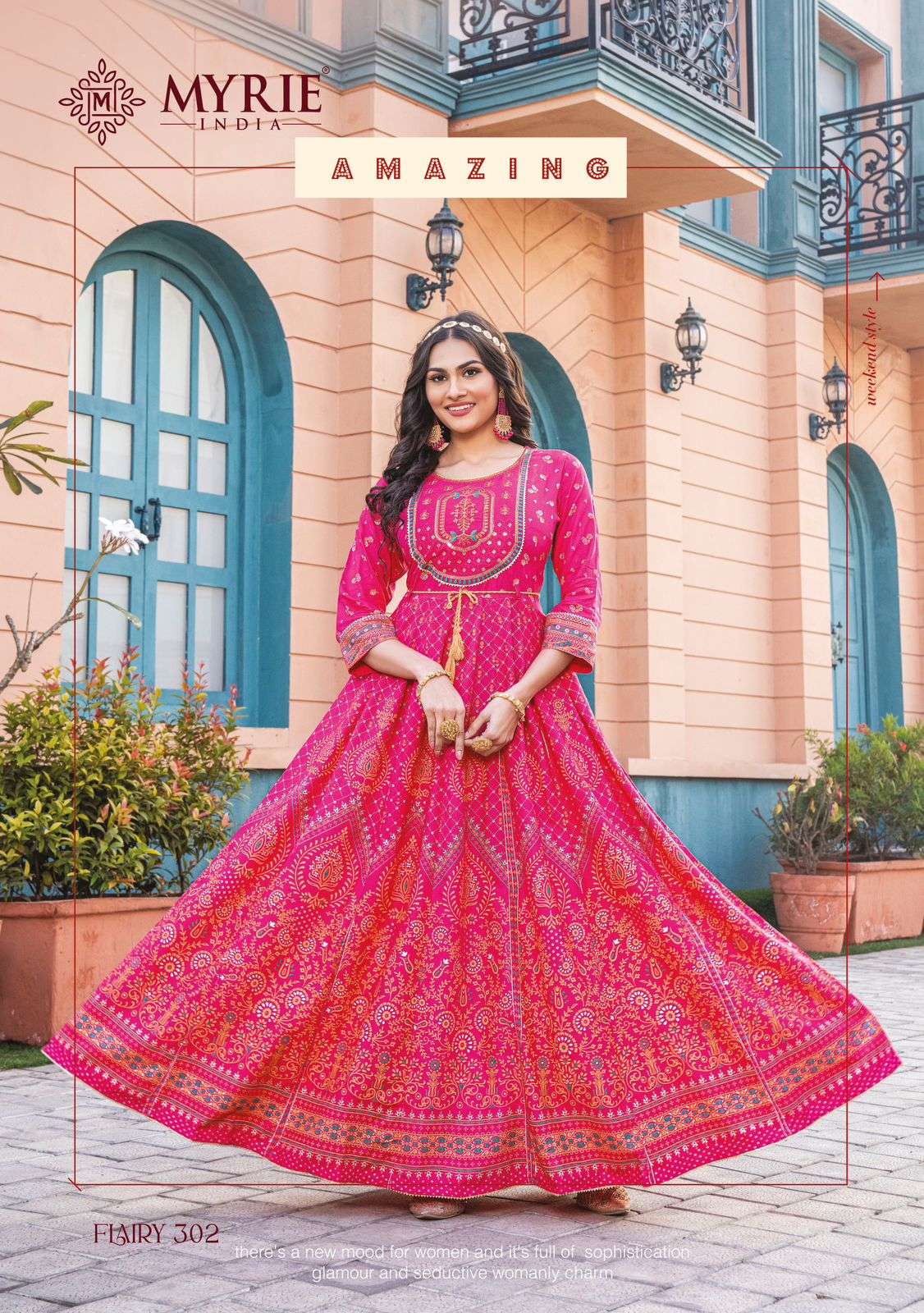 Mayrie India Flairy Vol-3 Stylish Printed Gown On Wholesale