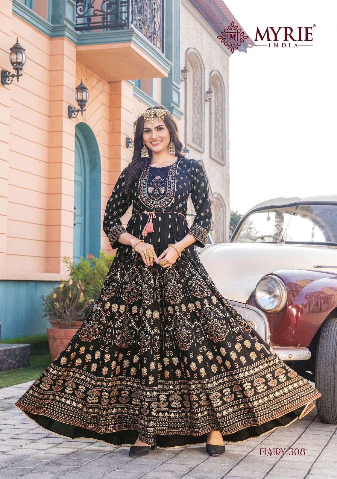 Mayrie India Flairy Vol-3 Stylish Printed Gown On Wholesale
