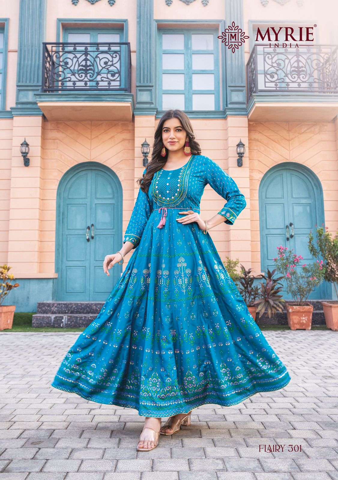 Mayrie India Flairy Vol-3 Stylish Printed Gown On Wholesale