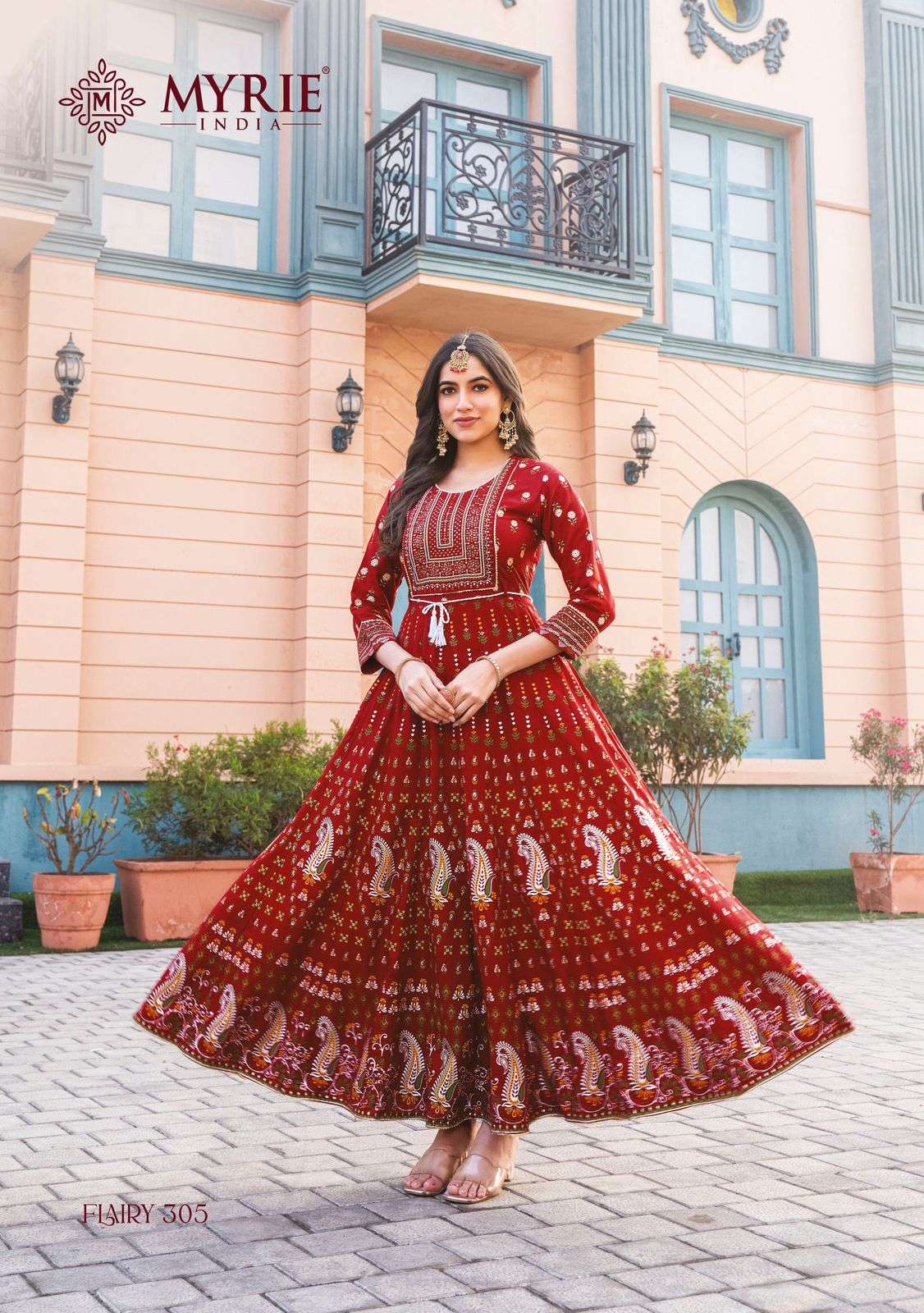 Mayrie India Flairy Vol-3 Stylish Printed Gown On Wholesale