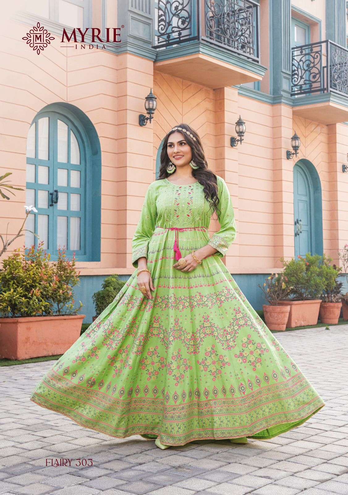 Mayrie India Flairy Vol-3 Stylish Printed Gown On Wholesale