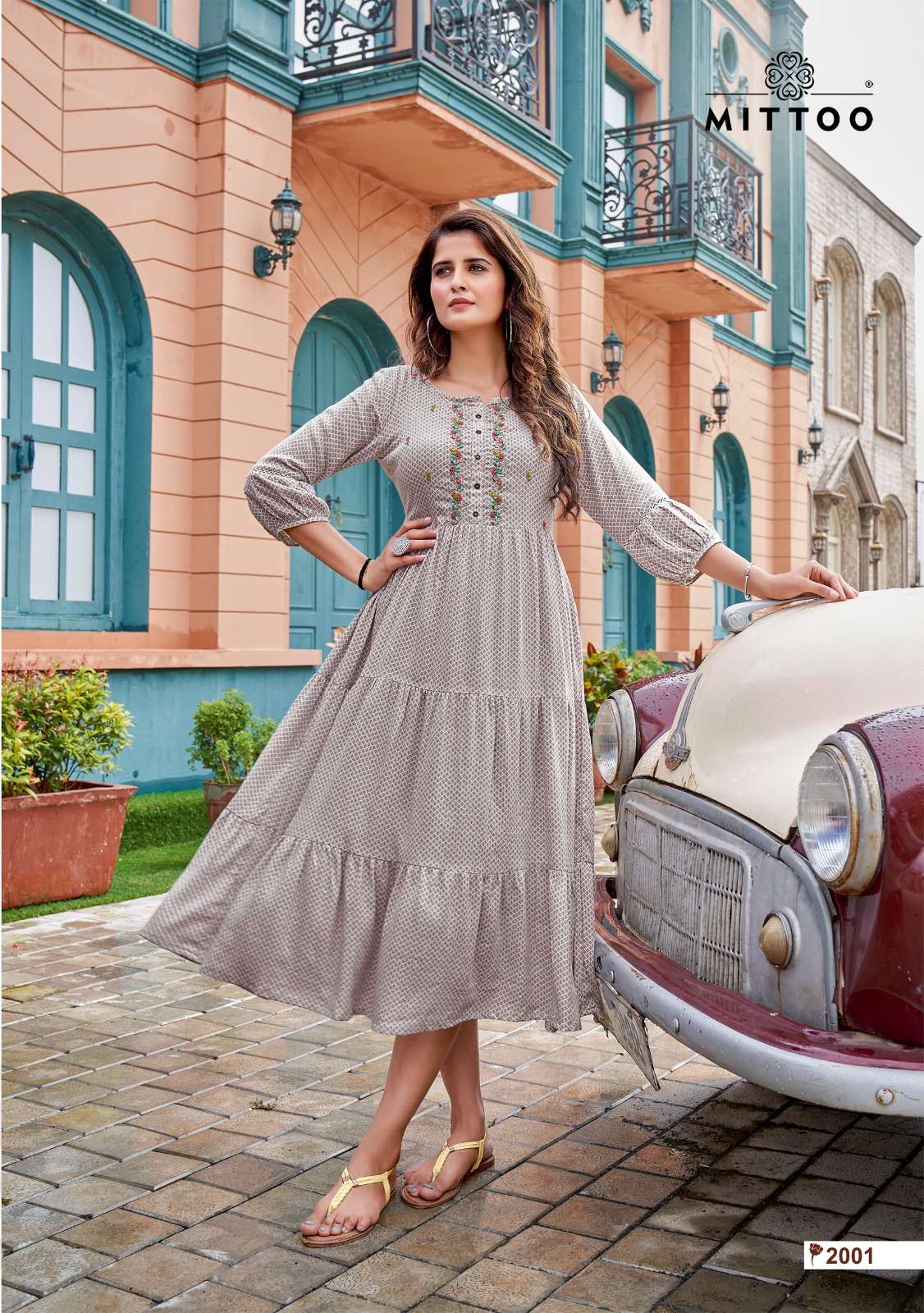 Mittoo Chaahat Wrinkle Rayon Print Kurti On wholesale