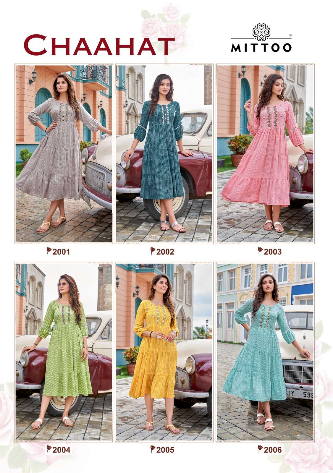 Mittoo Chaahat Wrinkle Rayon Print Kurti On wholesale