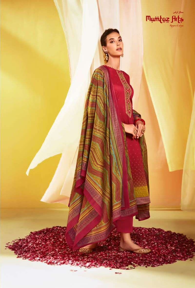 Mumtaz Arts Jash E Bandhani Vol 3 Pure Jam Satin Digital Print With Embroidery Work On Wholesale