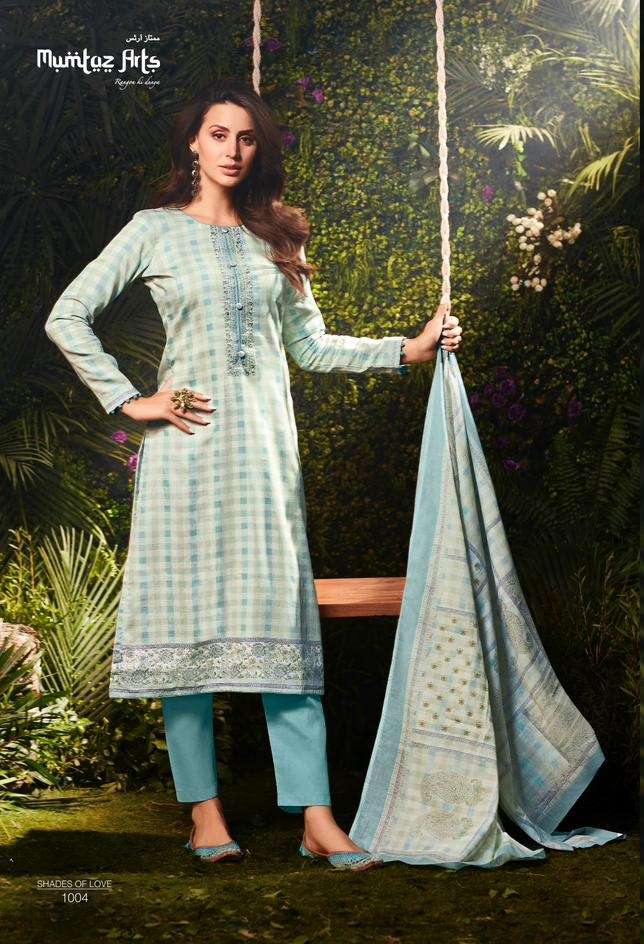 Mumtaz Arts Shades Of Love Viscose Jam Satin Suits Top Bottom With Dupatta On Wholesale