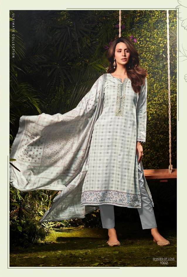 Mumtaz Arts Shades Of Love Viscose Jam Satin Suits Top Bottom With Dupatta On Wholesale
