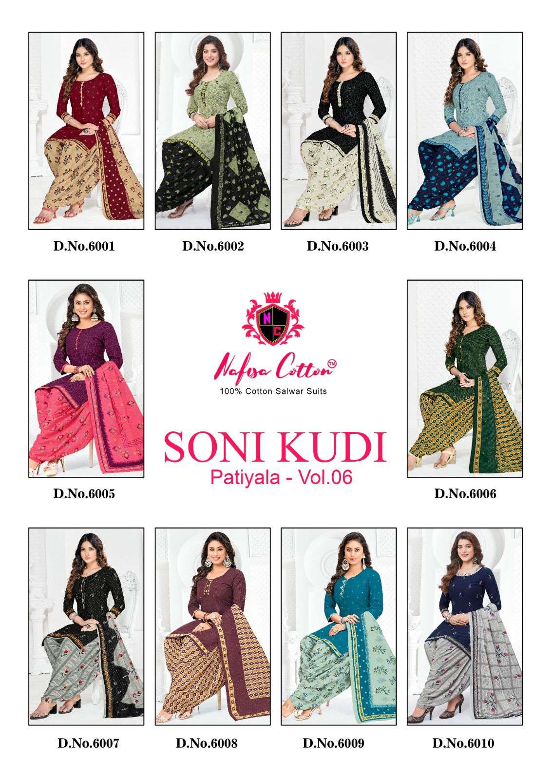 Nafisa Cotton Soni Kudi Vol 6 Patiyala Cotton Printed Dress Materials On Wholesale 