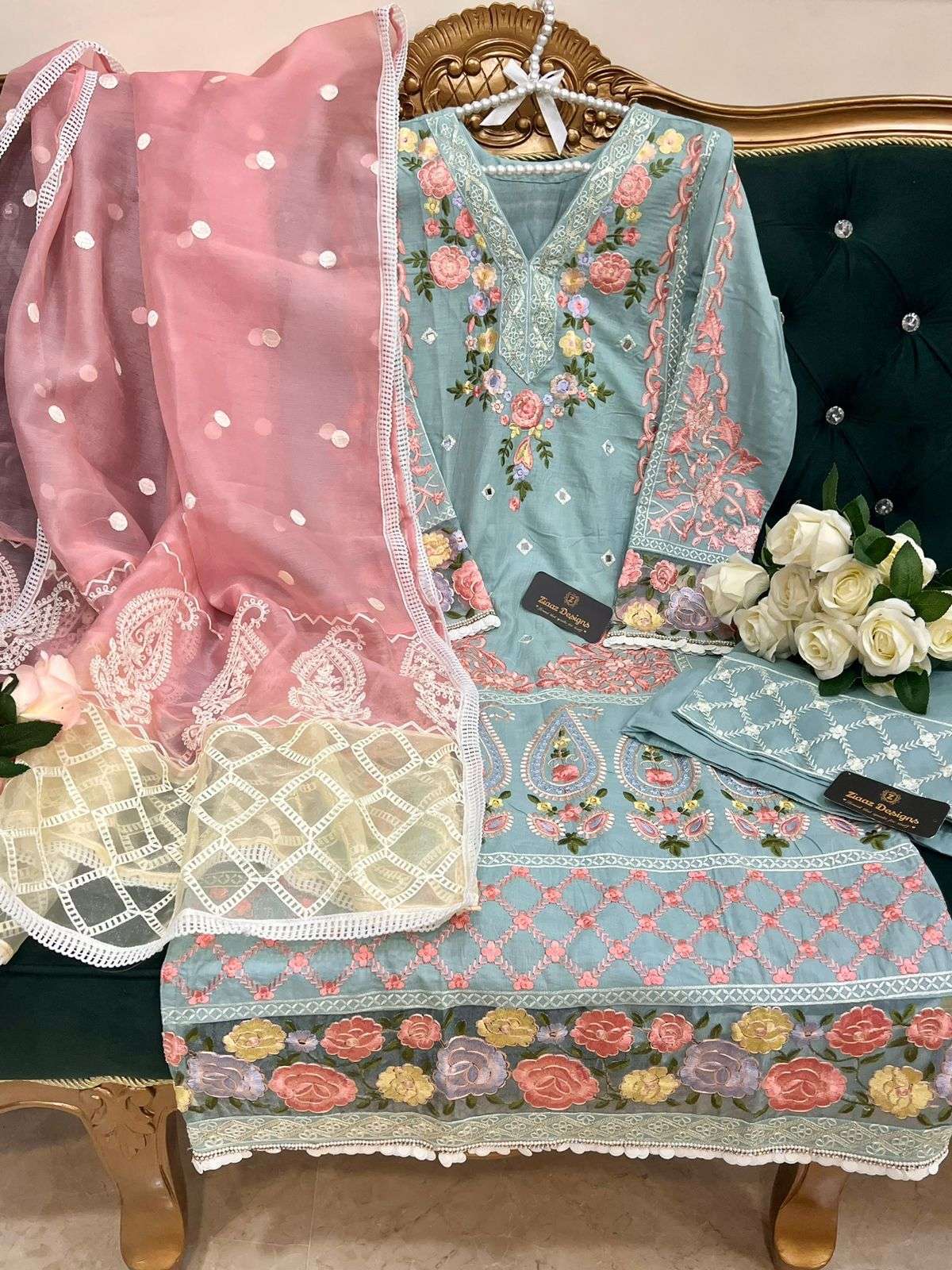 Noorjahan Vol 7 & 8 Cotton Embroidered Mirror Work And Hand Work On Wholesale 
