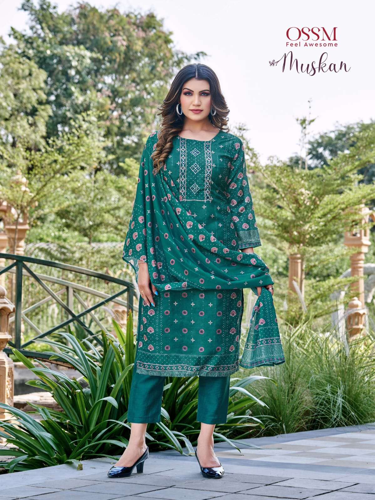Ossm Muskan Viscose Silk Sequence Digital Print With Astar On Wholesale