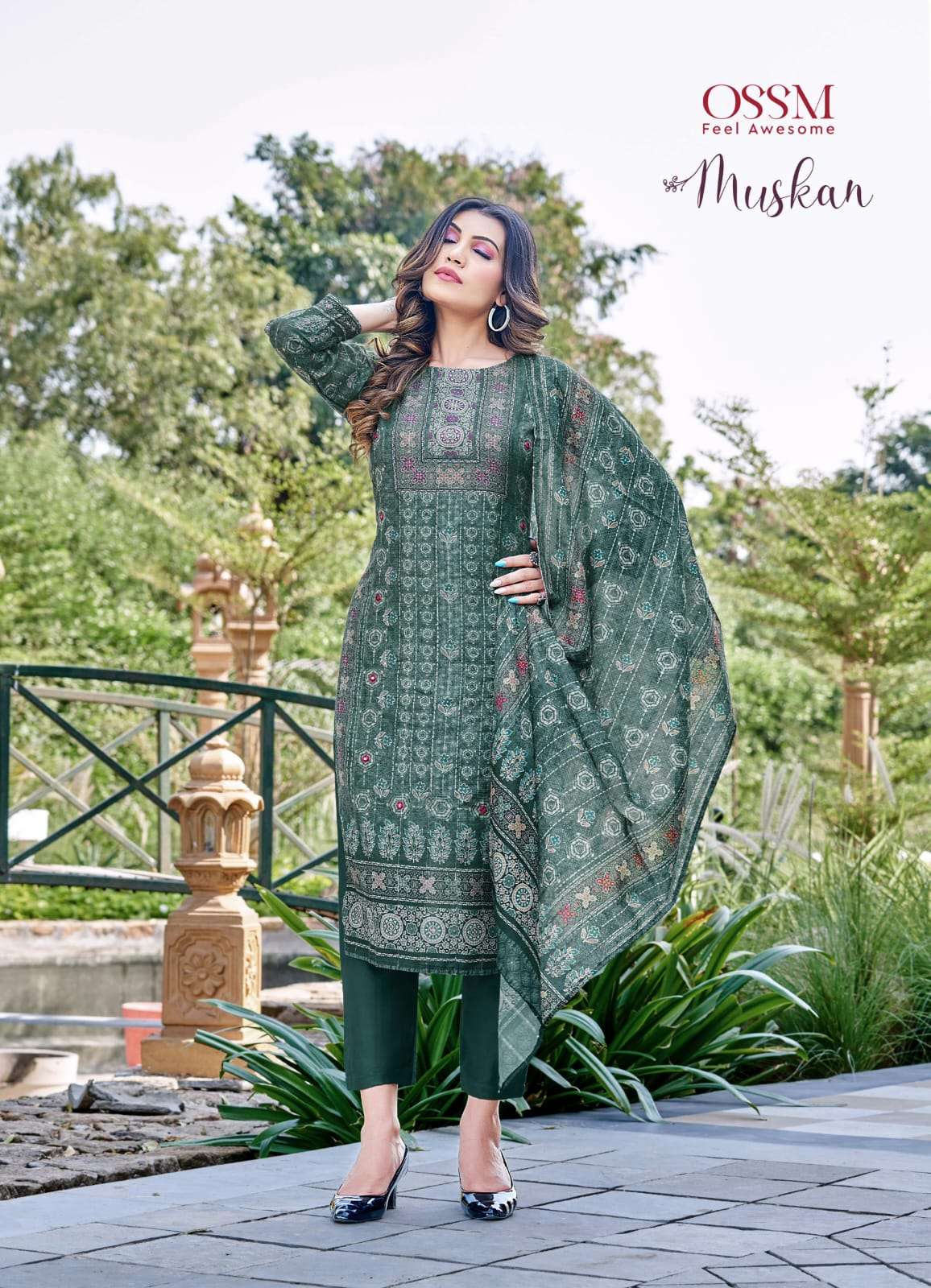 Ossm Muskan Viscose Silk Sequence Digital Print With Astar On Wholesale