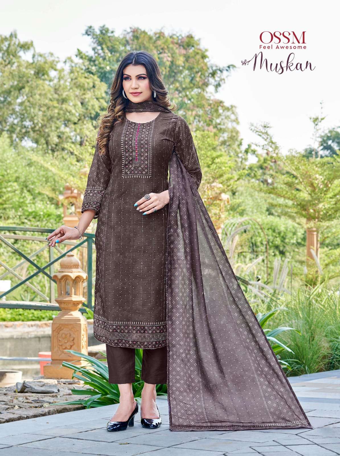 Ossm Muskan Viscose Silk Sequence Digital Print With Astar On Wholesale