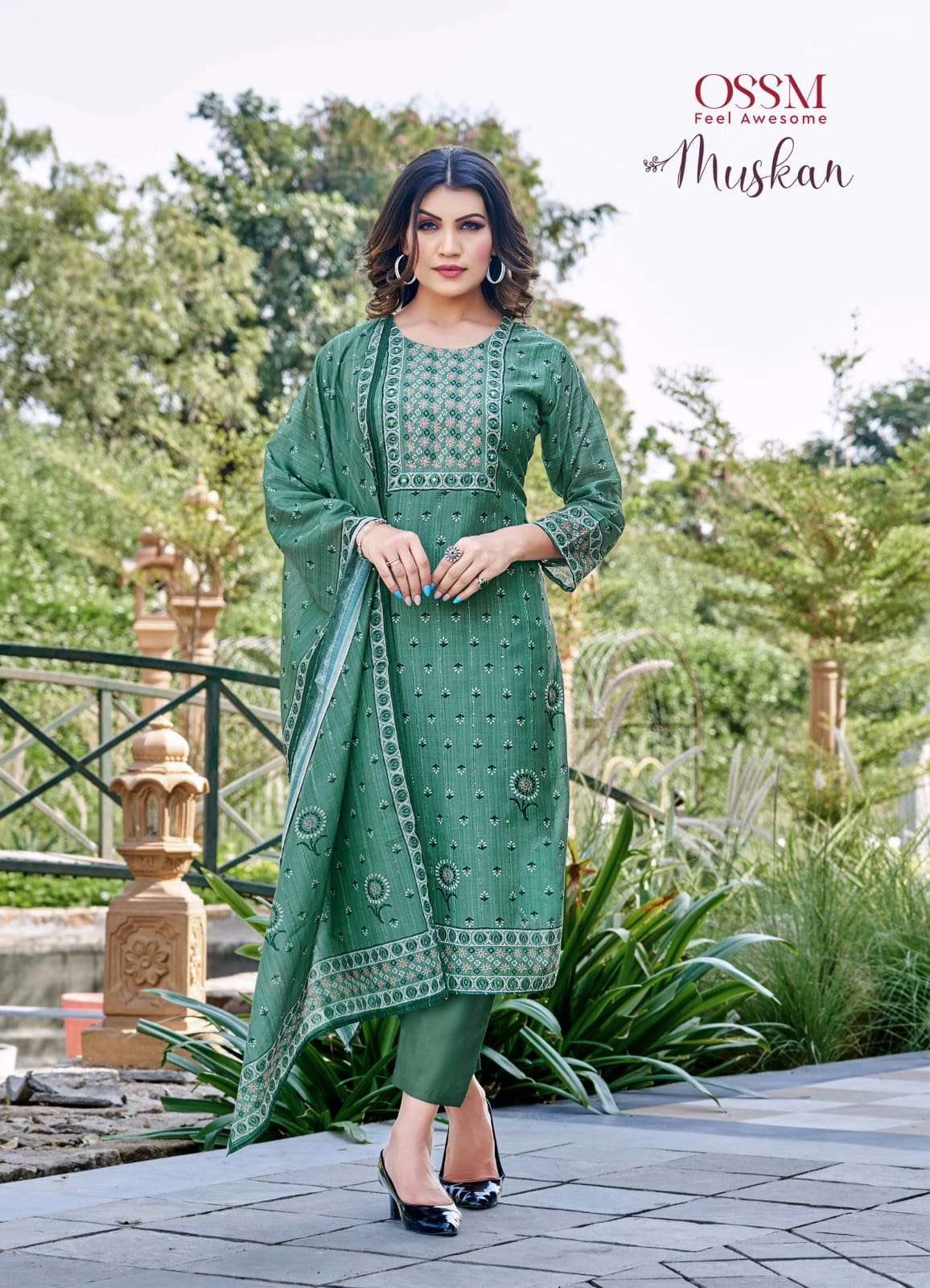 Ossm Muskan Viscose Silk Sequence Digital Print With Astar On Wholesale