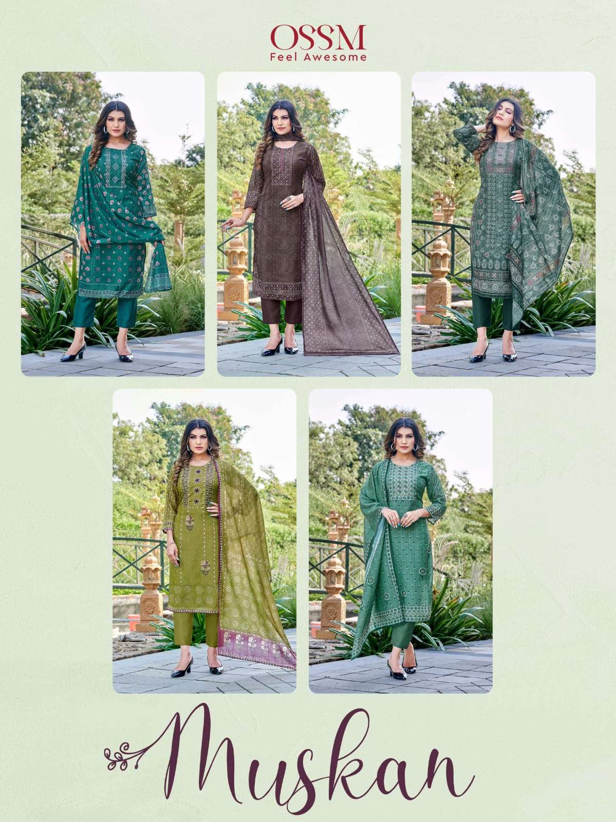 Ossm Muskan Viscose Silk Sequence Digital Print With Astar On Wholesale