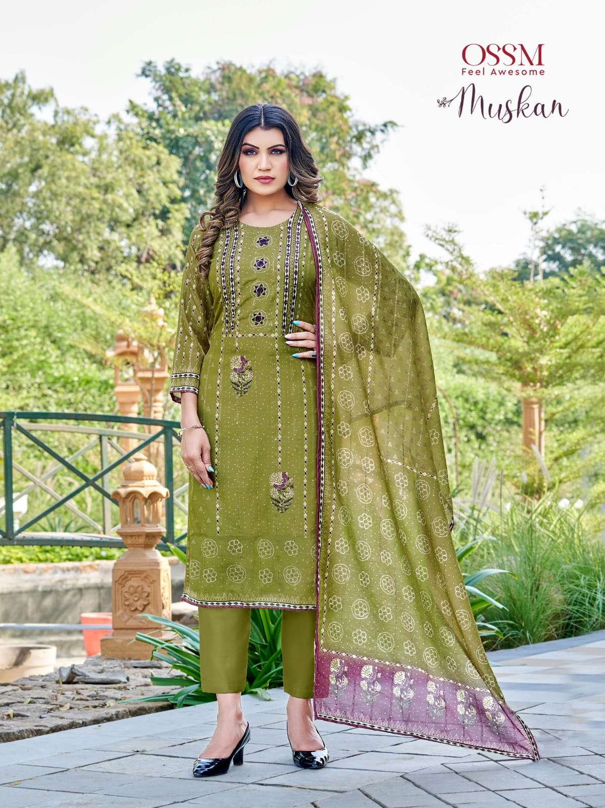 Ossm Muskan Viscose Silk Sequence Digital Print With Astar On Wholesale