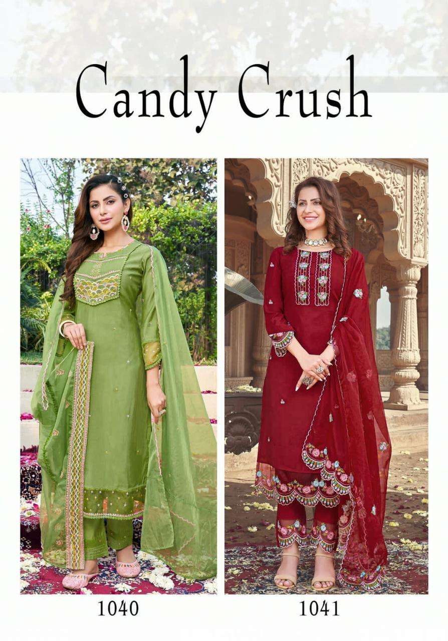 Peher Candy Crush Fancy Kurti With Bottom Dupatta On Wholesale