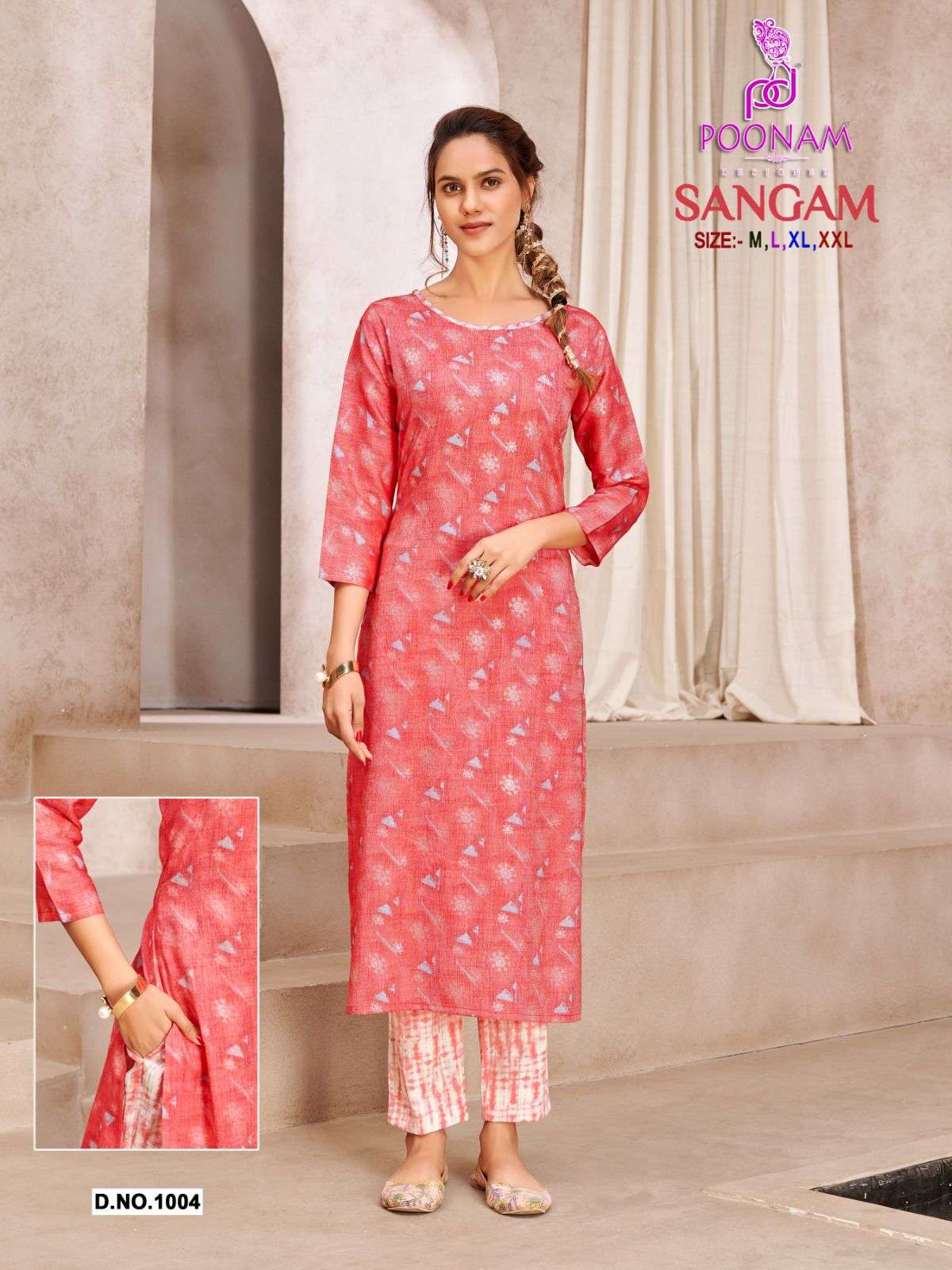 Poonam Designer smit Creation Original Capsule Print Kurti With Pant On Wholesale