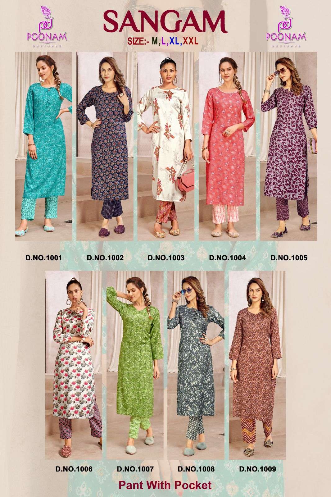 Poonam Designer smit Creation Original Capsule Print Kurti With Pant On Wholesale