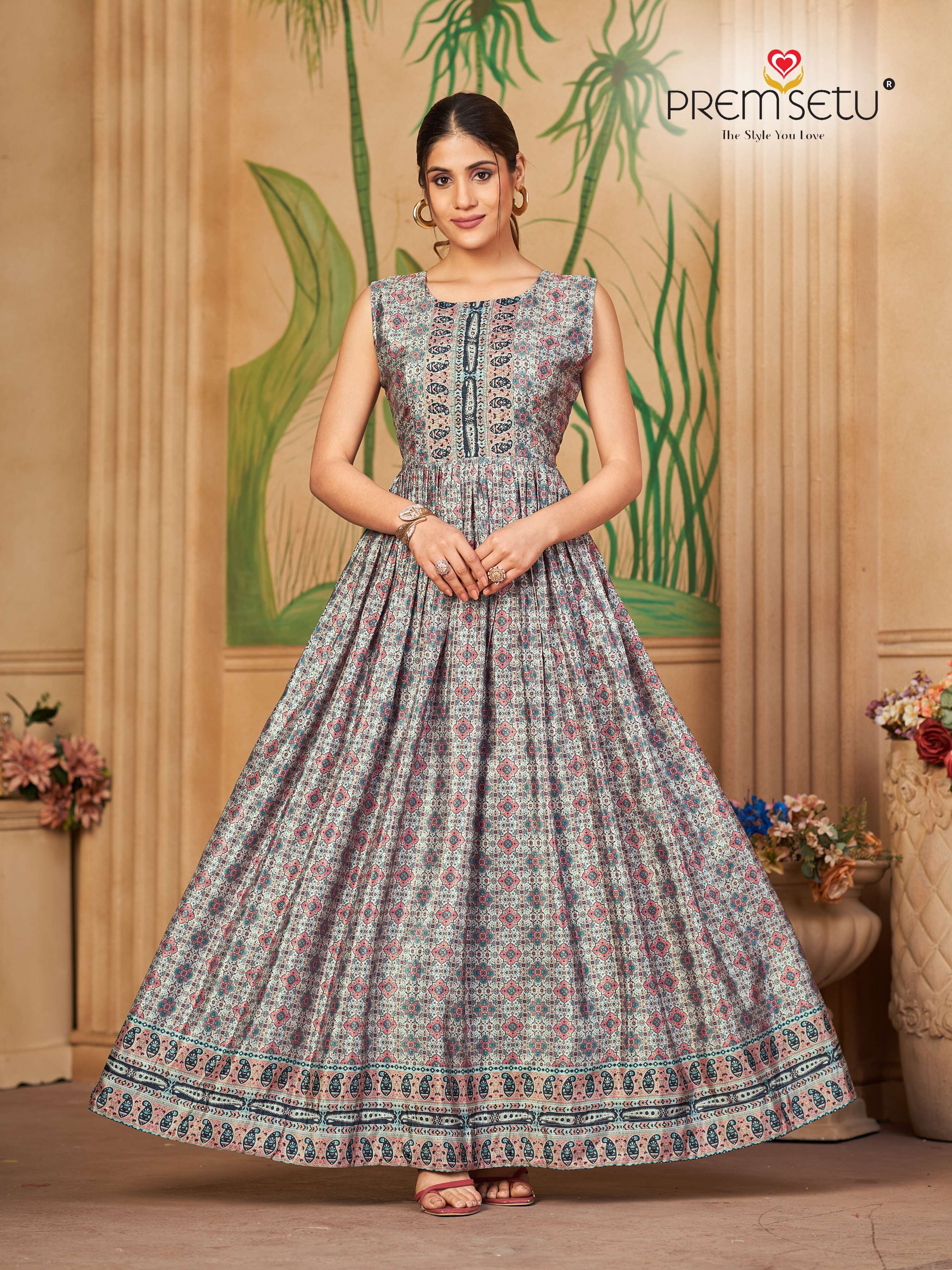 Huge Chinon Collection O f Gown In Wholesale with Beautiful Prints
