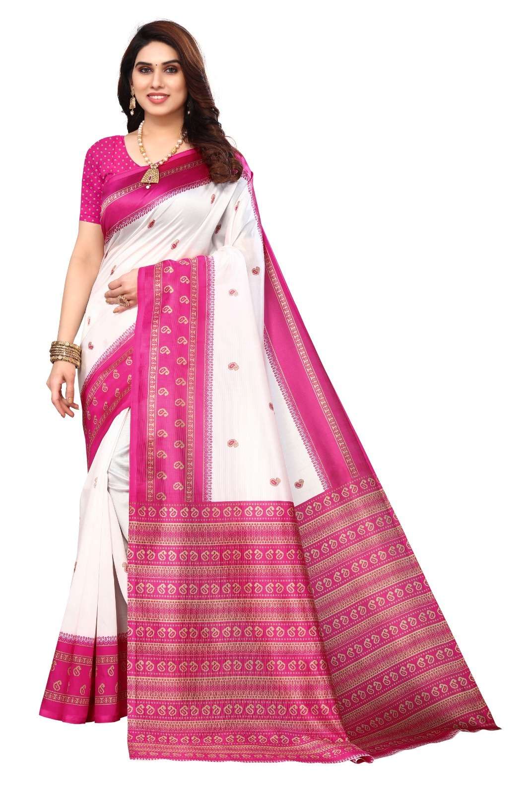 Printed Art Silk 14 Casual Silk Saree On Wholesale
