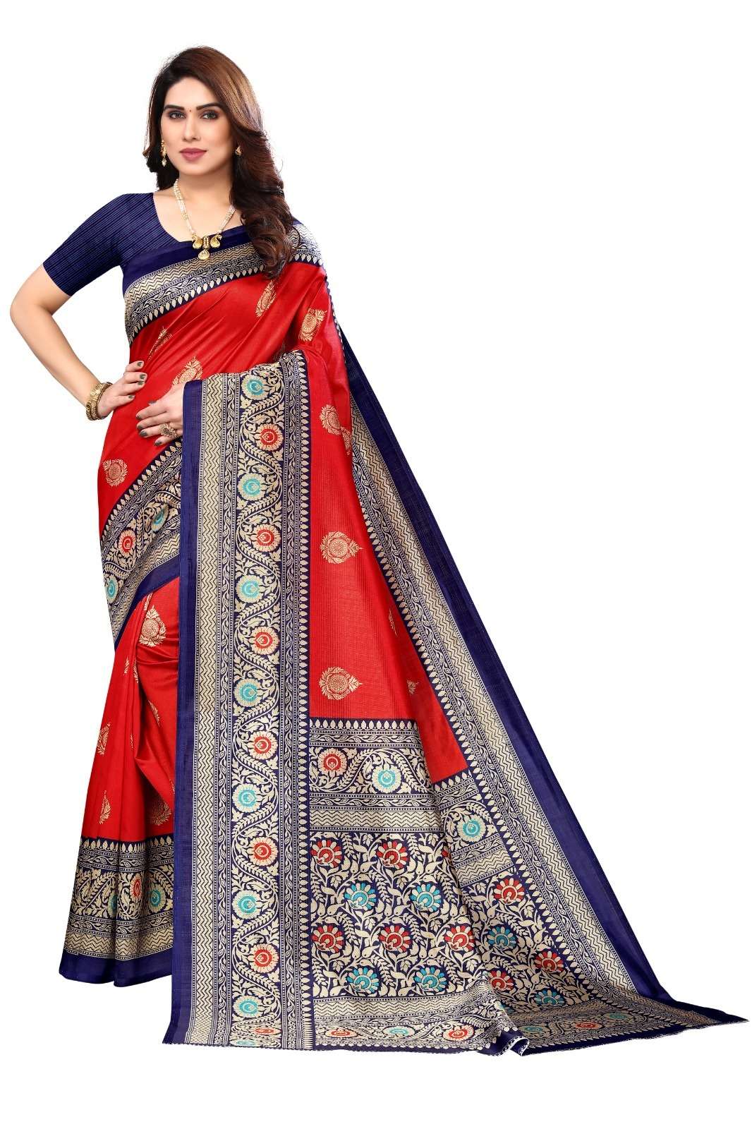 Printed Art Silk 15 Casual Art Silk Saree On Wholesale