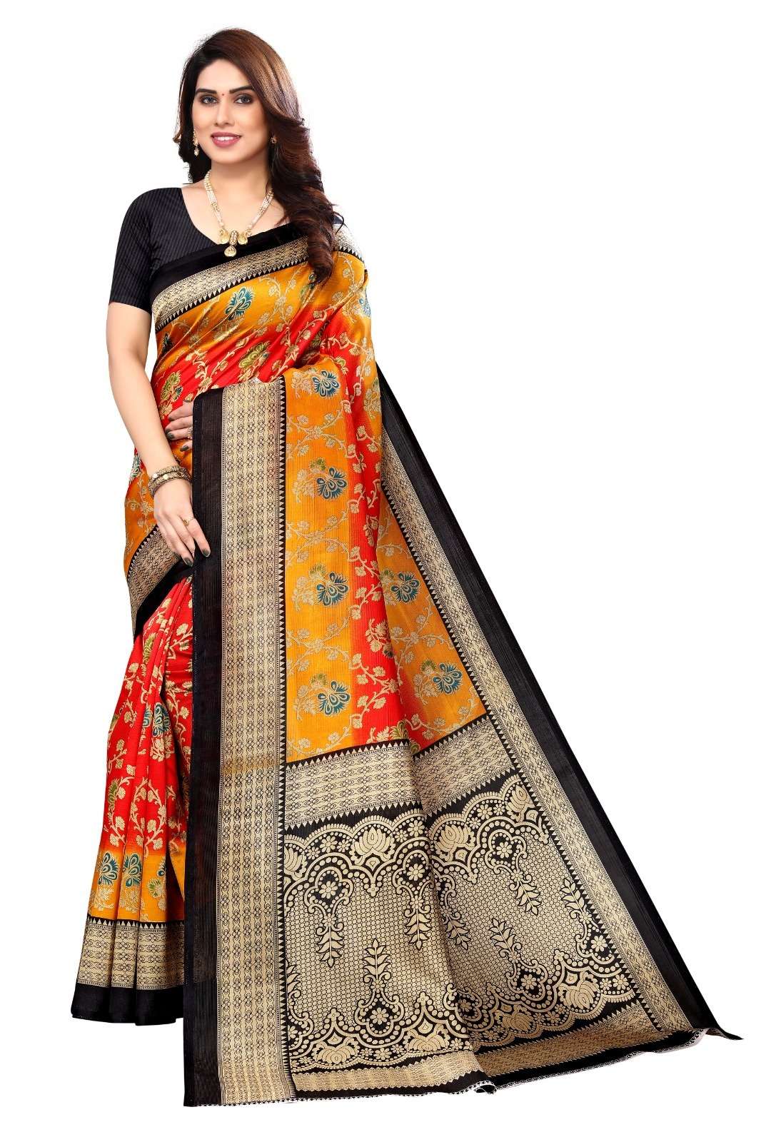 Printed Art Silk 15 Casual Art Silk Saree On Wholesale