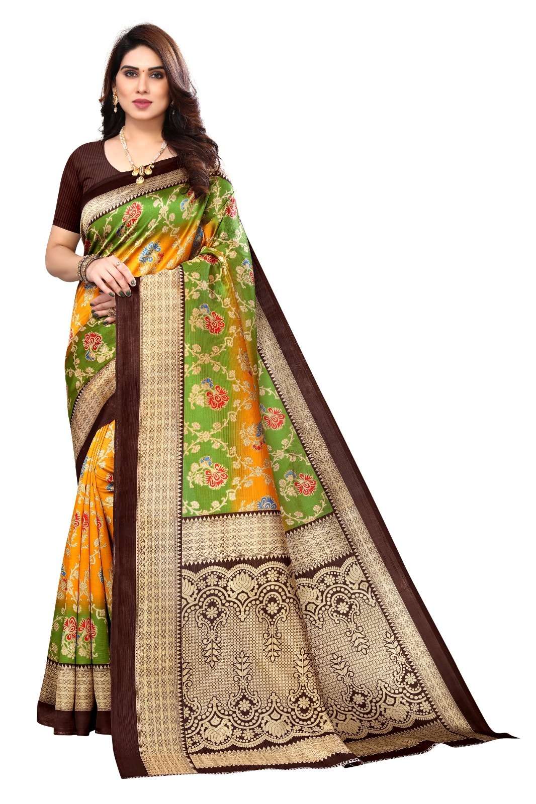 Printed Art Silk 15 Casual Art Silk Saree On Wholesale