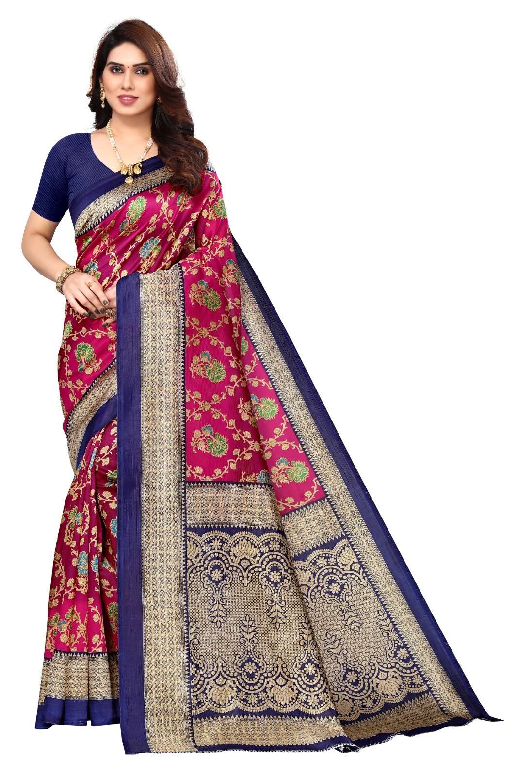 Printed Art Silk 15 Casual Art Silk Saree On Wholesale