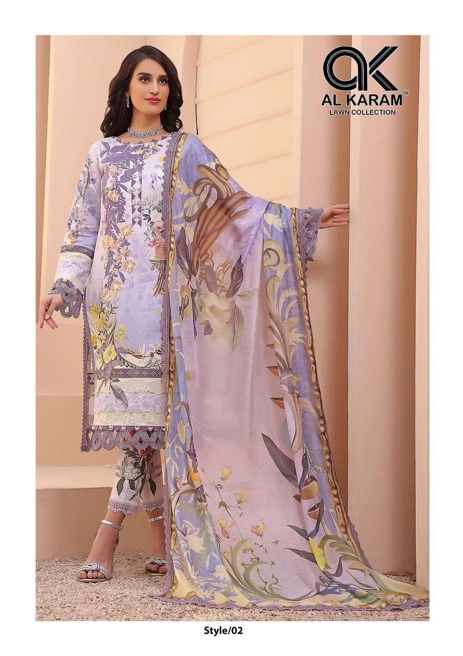 Queen court al karam lawn suit