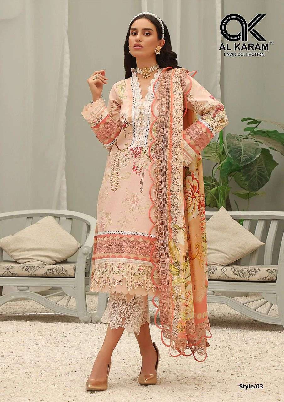 Queen court al karam lawn suit