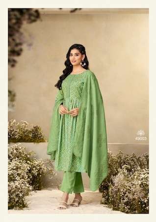 Radhika Azara Blossom Vol 12 Blossom Cotton Printed & Embroidery Work On Wholesale