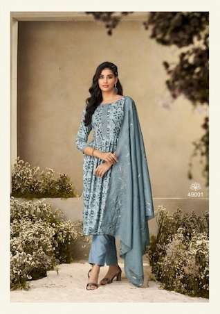 Radhika Azara Blossom Vol 12 Blossom Cotton Printed & Embroidery Work On Wholesale