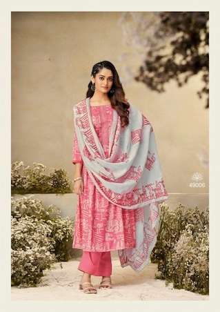 Radhika Azara Blossom Vol 12 Blossom Cotton Printed & Embroidery Work On Wholesale