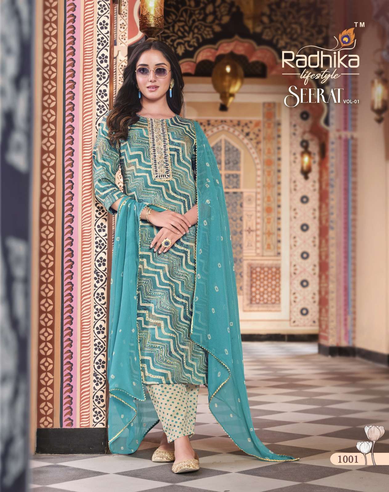 Radhika Lifestyle Seerat Vol 1 Rayon Foil Print With Embroidery Work On Wholesale