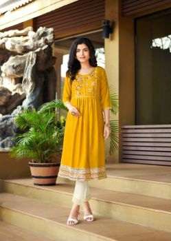 Rangjyot Mariya 3 Classic Wear Kurti With Pant Collection On Wholesale