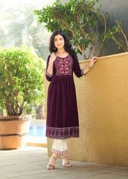 Rangjyot Mariya 3 Classic Wear Kurti With Pant Collection On Wholesale