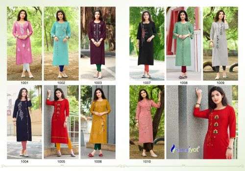 Rangjyot Siana 1 Ethnic Wear Designer Kurti On Wholesale