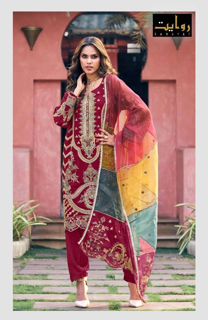 Rawayat Noor Hits Vol 3 Organza Designer Pakistani Suit On Wholesale
