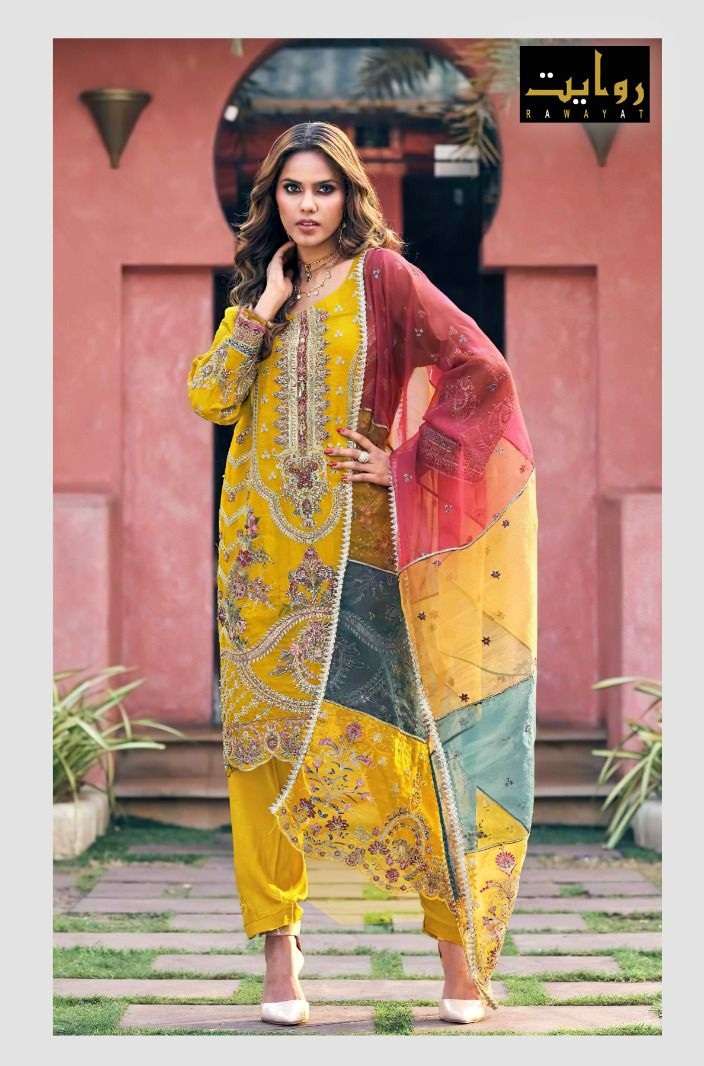 Rawayat Noor Hits Vol 3 Organza Designer Pakistani Suit On Wholesale