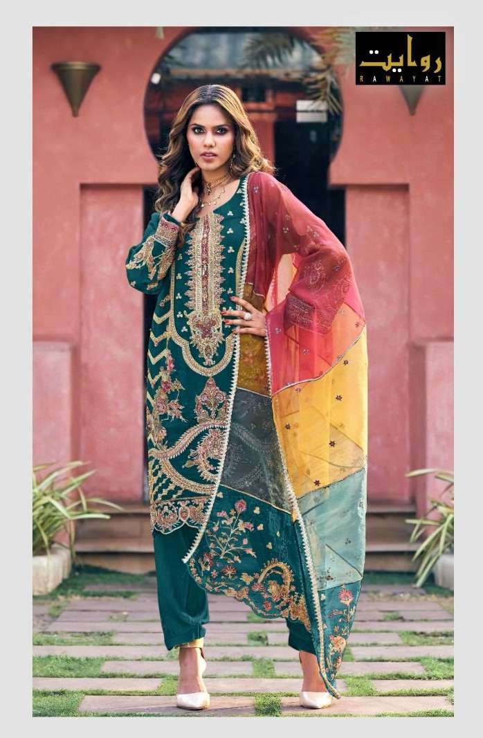 Rawayat Noor Hits Vol 3 Organza Designer Pakistani Suit On Wholesale