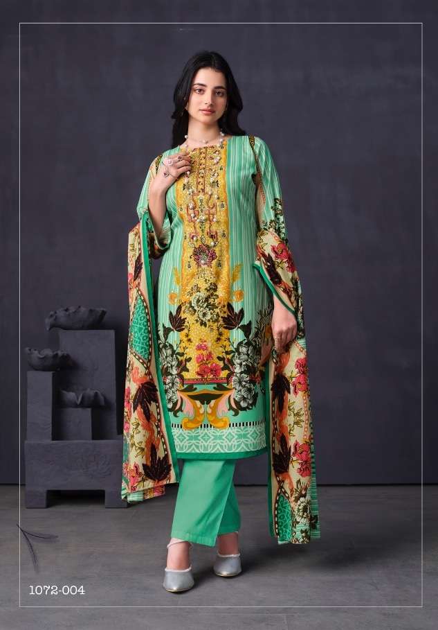 Romani Mareena Vol 9 Pure Soft Cotton Print With Embroidery Dress Materials On Wholesale