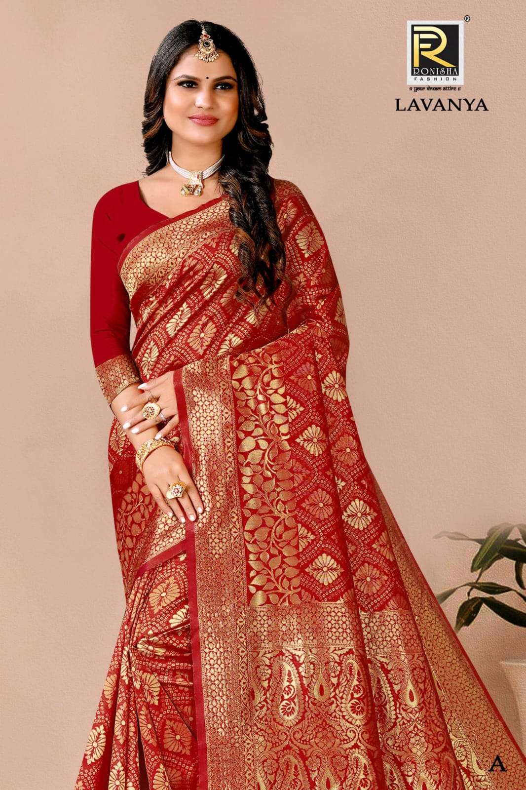 Ronisha Lavanya Present Fabric Silk Casual Wear Saree On Wholesale