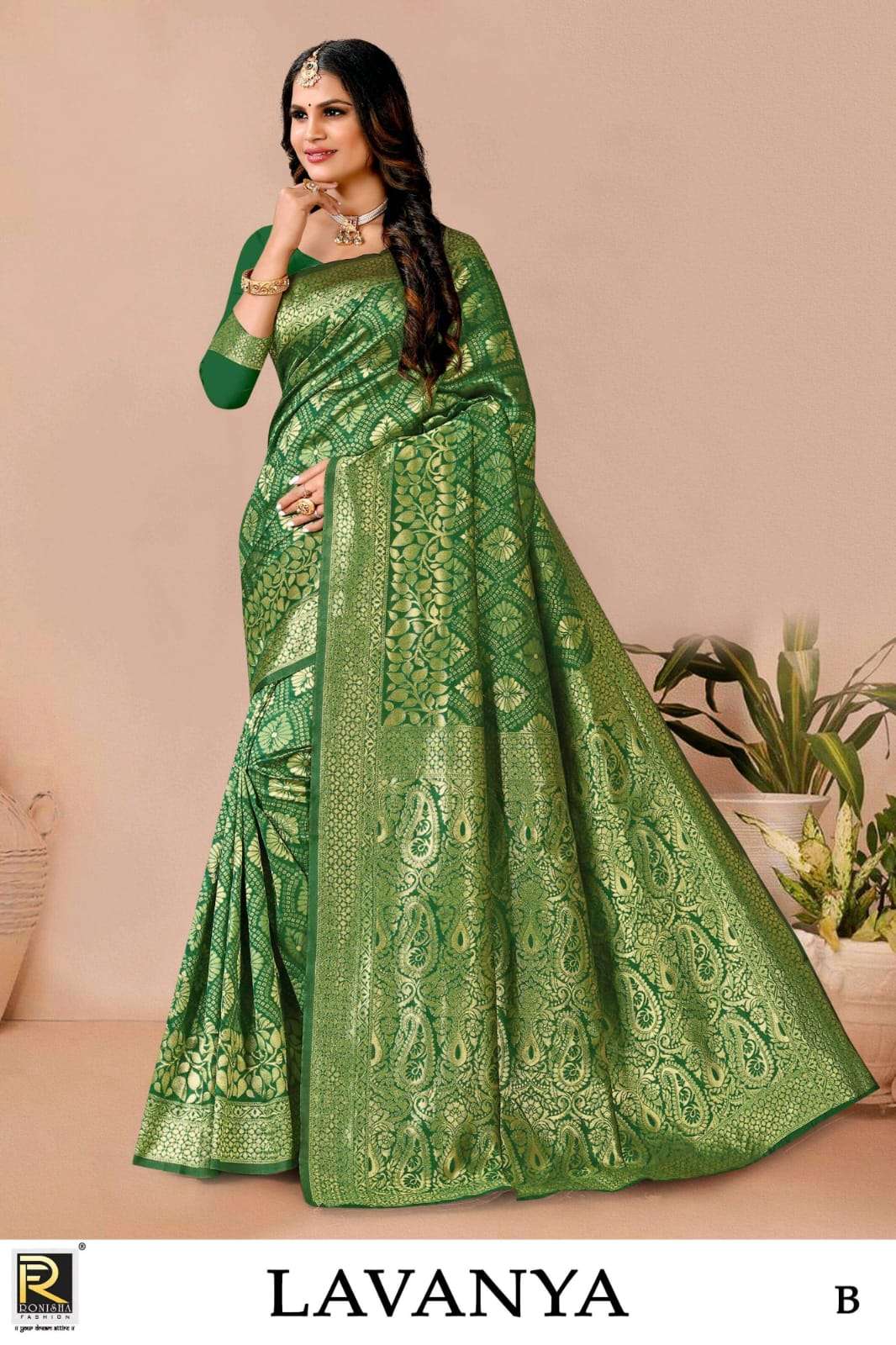 Ronisha Lavanya Present Fabric Silk Casual Wear Saree On Wholesale
